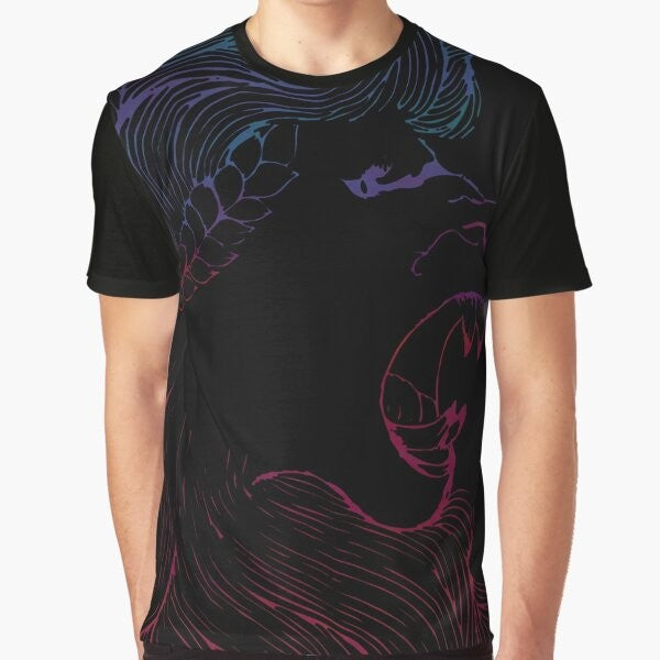 Madeon EDM Rave Graphic T-Shirt featuring a vibrant lion design