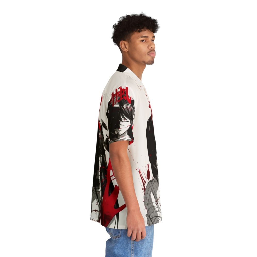 Dark anime-inspired bloody Hawaiian shirt - People Pight