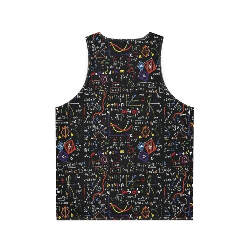 Math Equations Unisex Tank Top - Back