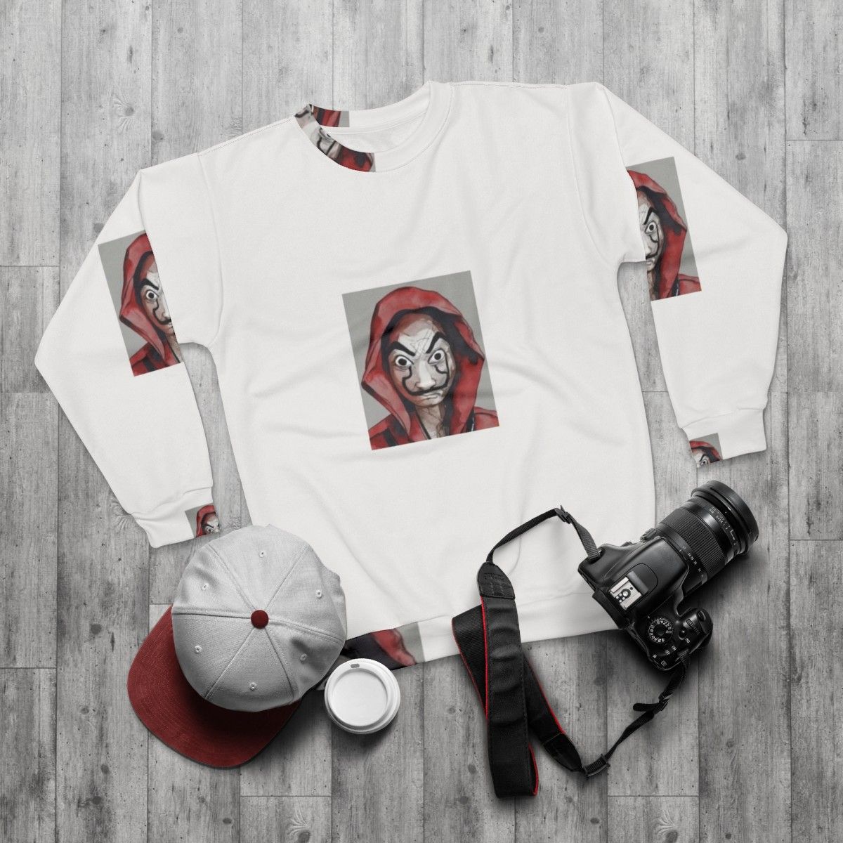 Money Heist Inspired The Paper House Sweatshirt - flat lay