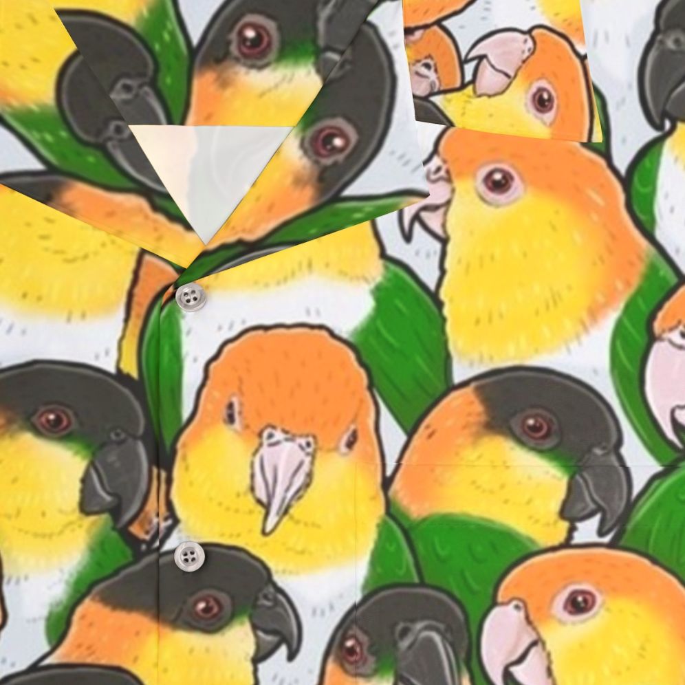 Caique parrot Hawaiian shirt - Detail