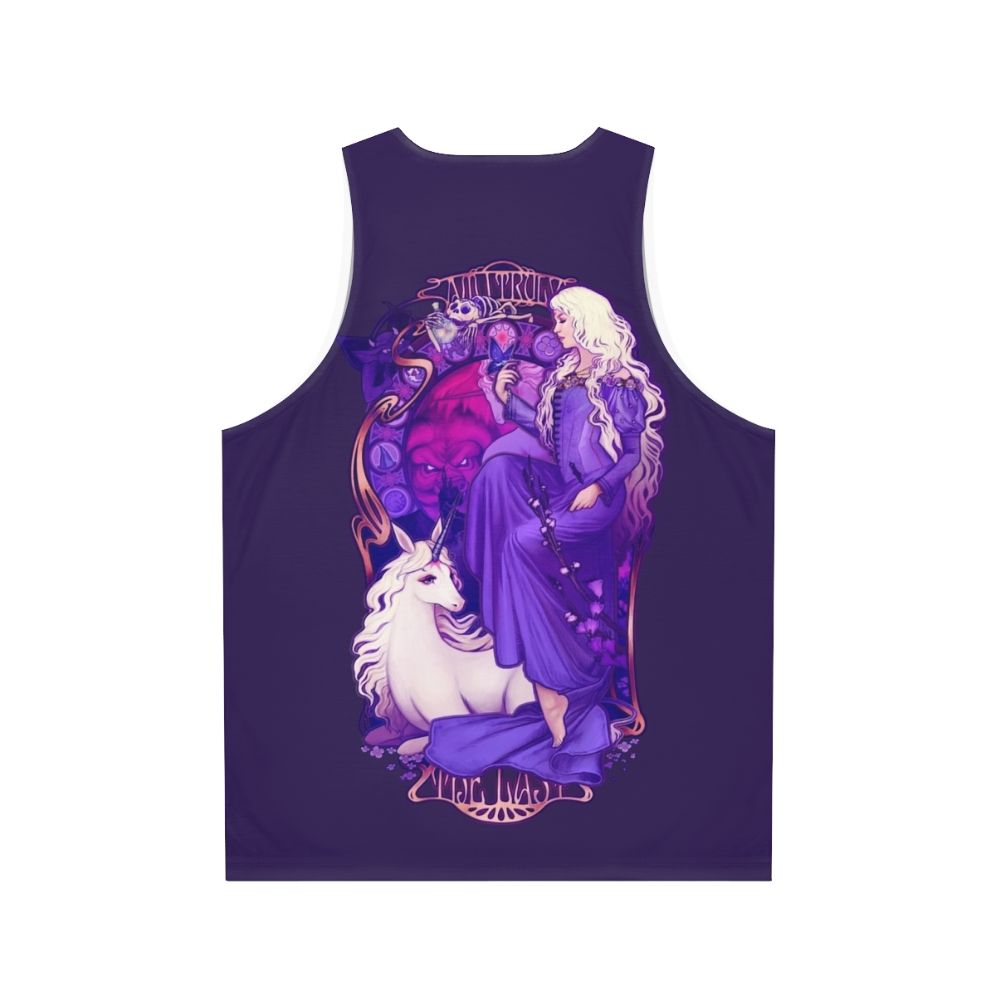 The Last Unicorn Unisex Art Nouveau Tank Top - Back