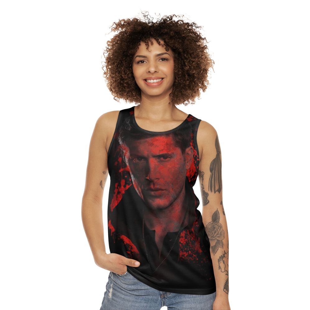 Supernatural Dean Winchester Unisex Splatter Tank Top - women