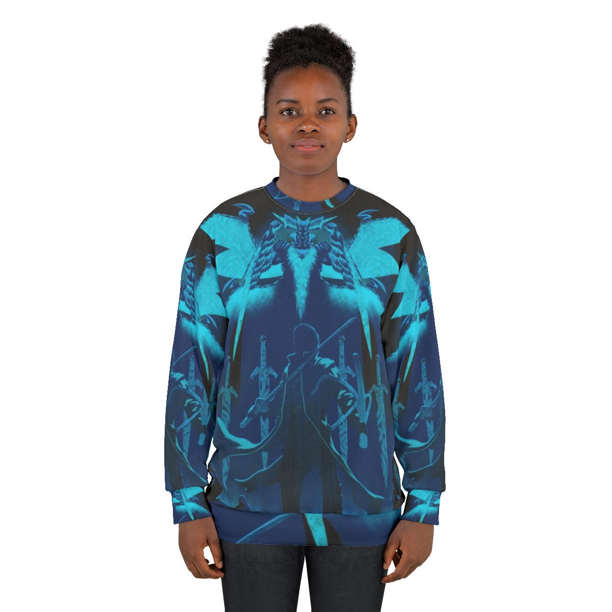 Blue King Devil May Cry Gaming Sweatshirt - women