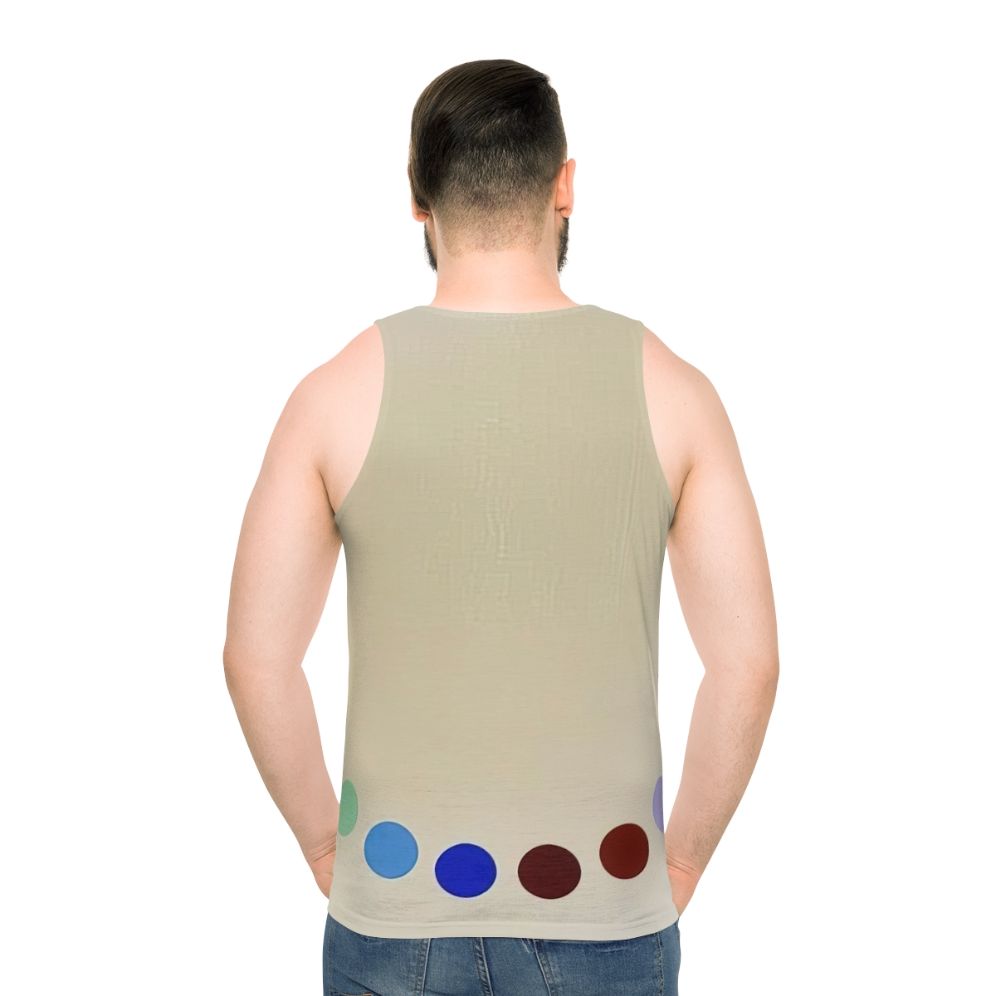 Geometric abstract art unisex tank top - men back