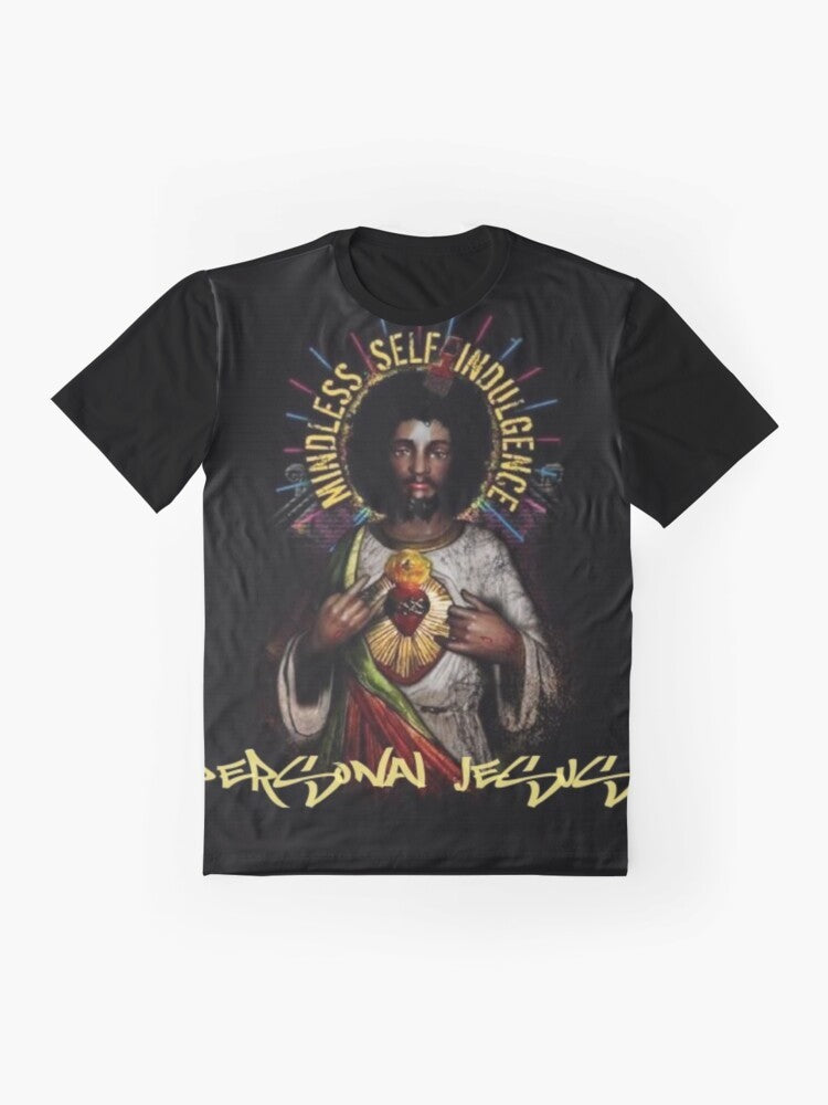 Mindless Self Indulgence "Personal Jesus" Graphic T-Shirt featuring the band's iconic design - Flat lay