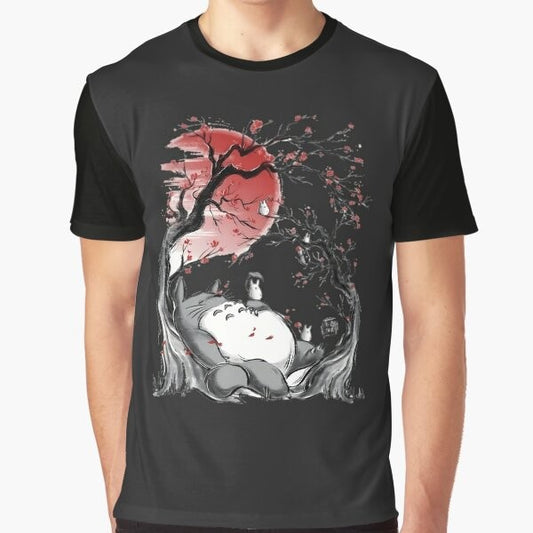 Vintage-style My Neighbor Totoro graphic t-shirt with a classic anime design