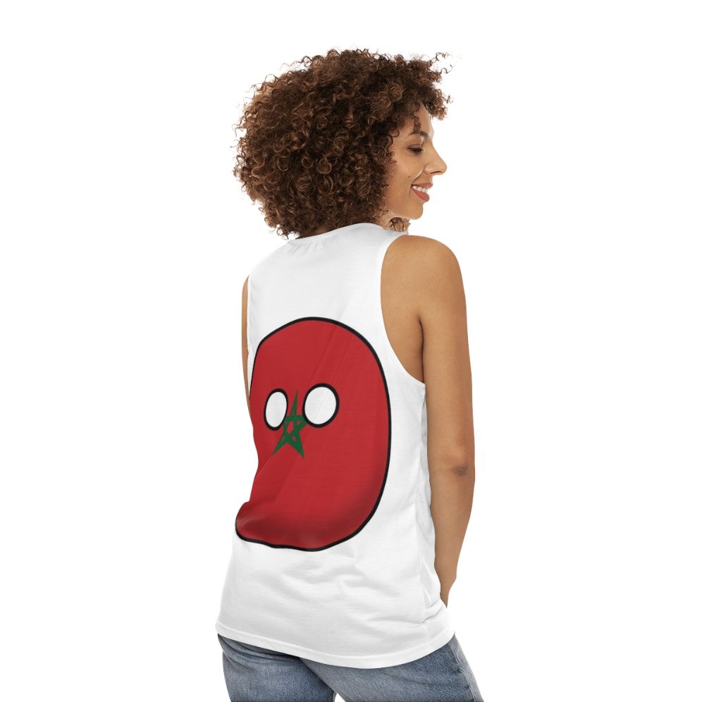 Morocco Countryball Unisex Tank Top - women back