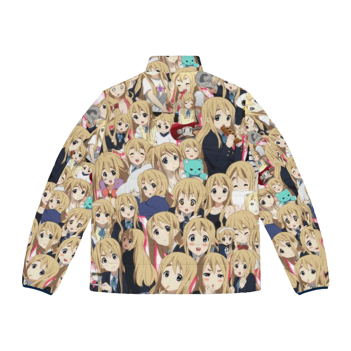 K-On inspired Mugi puffer jacket featuring the character Tsumugi Kotobuki - Back