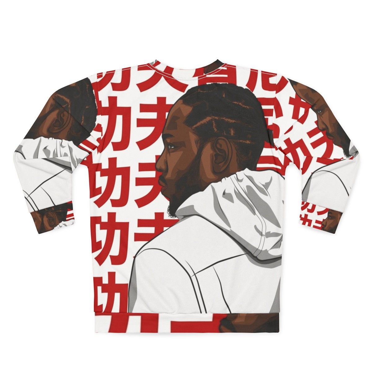 Kendrick Lamar Kung Fu Kenny Sweatshirt with digital art illustration - Back