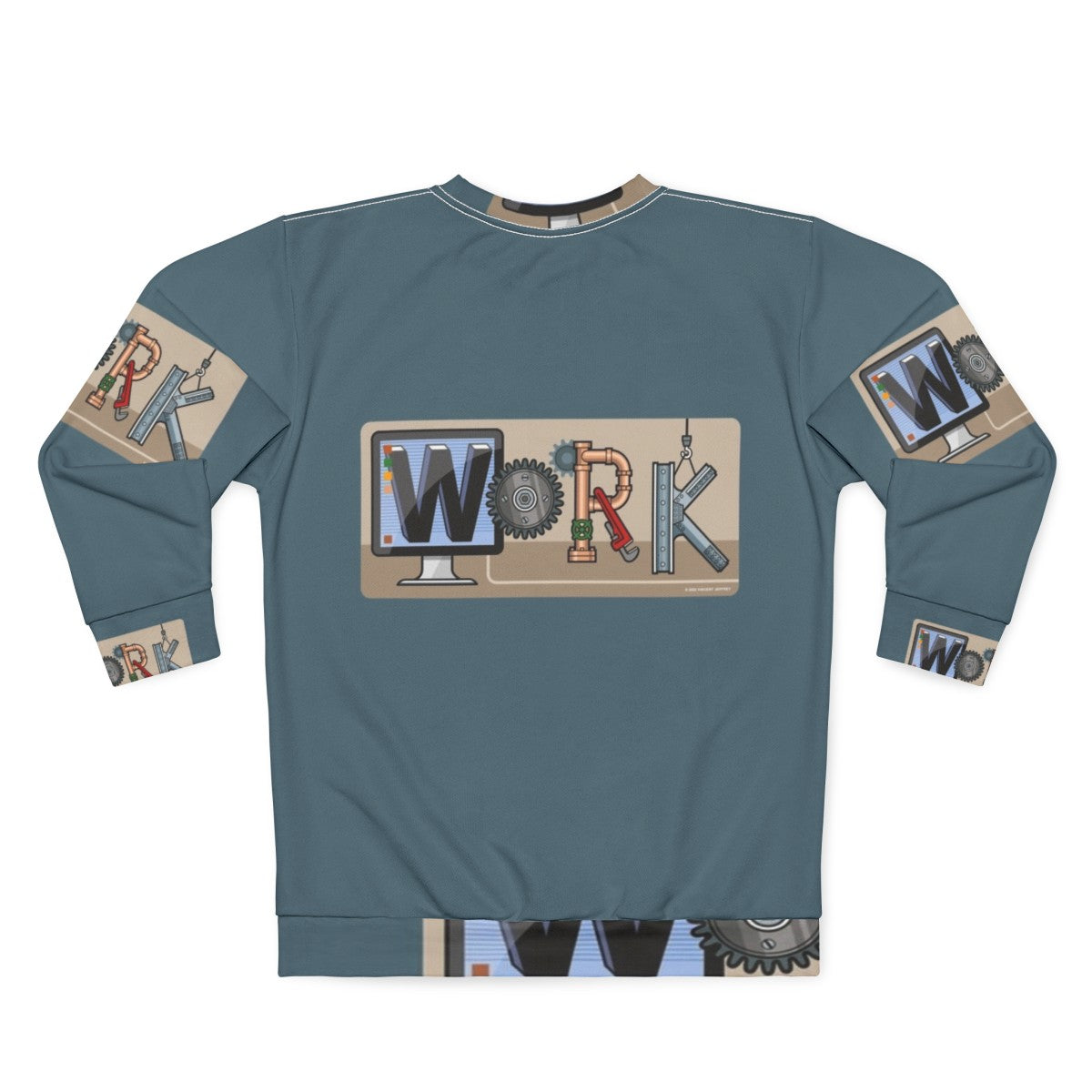 Durable work sweatshirt for industrial and construction professionals - Back