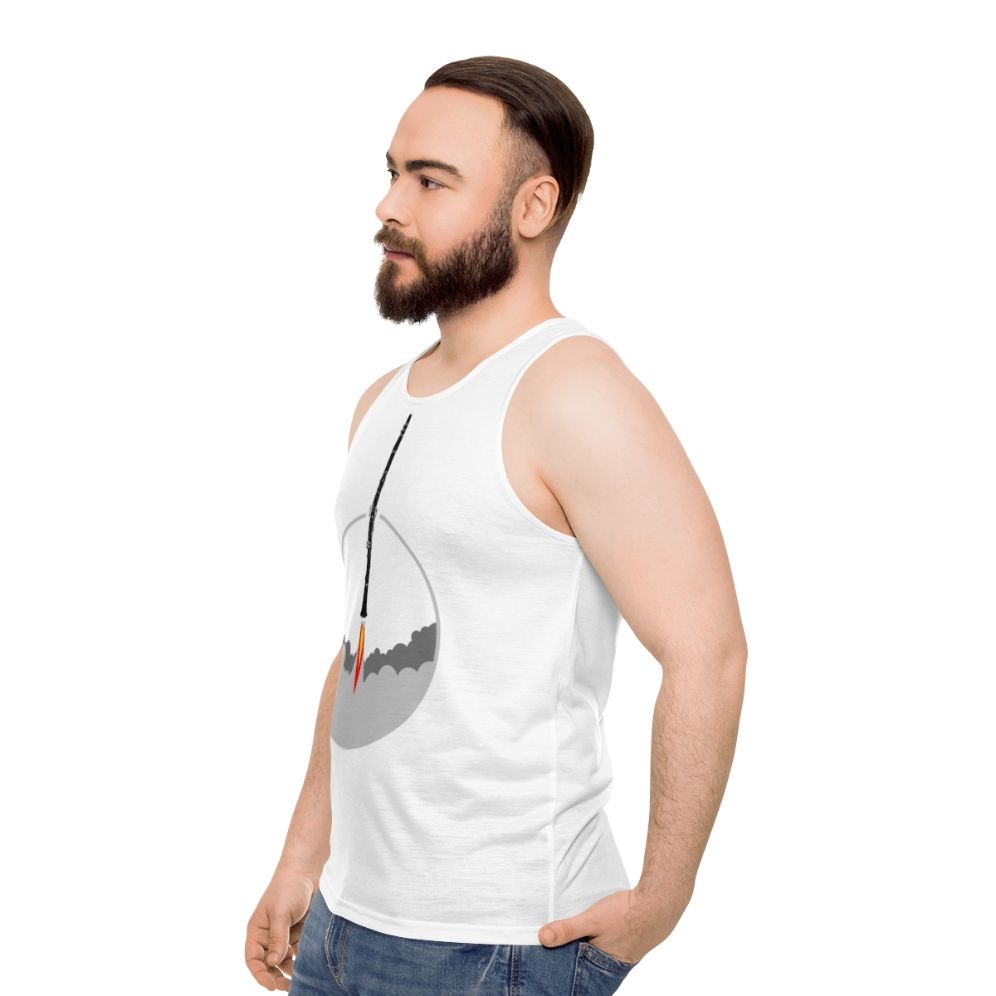 Clarinet Rocket Unisex Tank Top for Music Lovers - men side