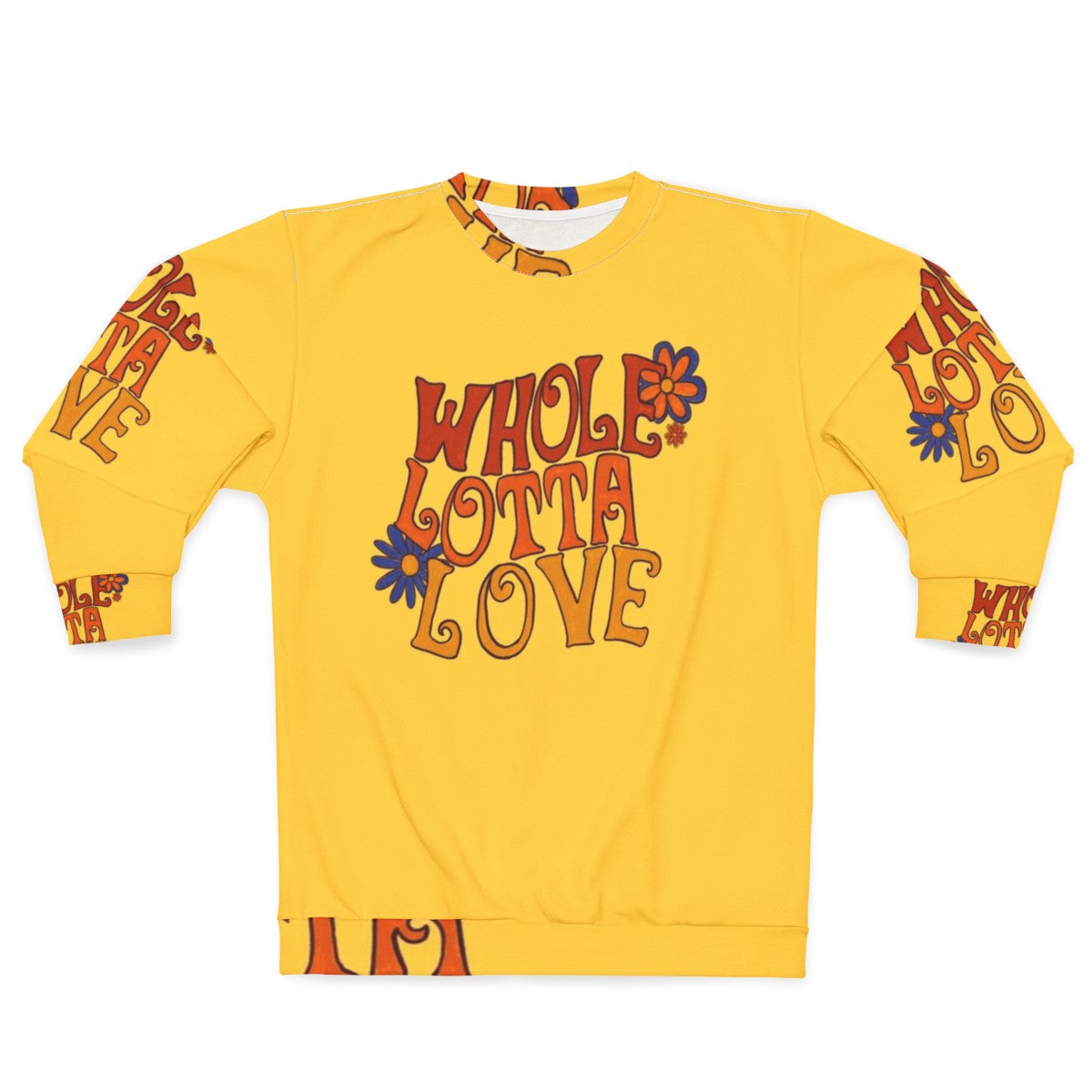 Whole Lotta Love Retro Sweatshirt with Led Zeppelin Inspired Typography