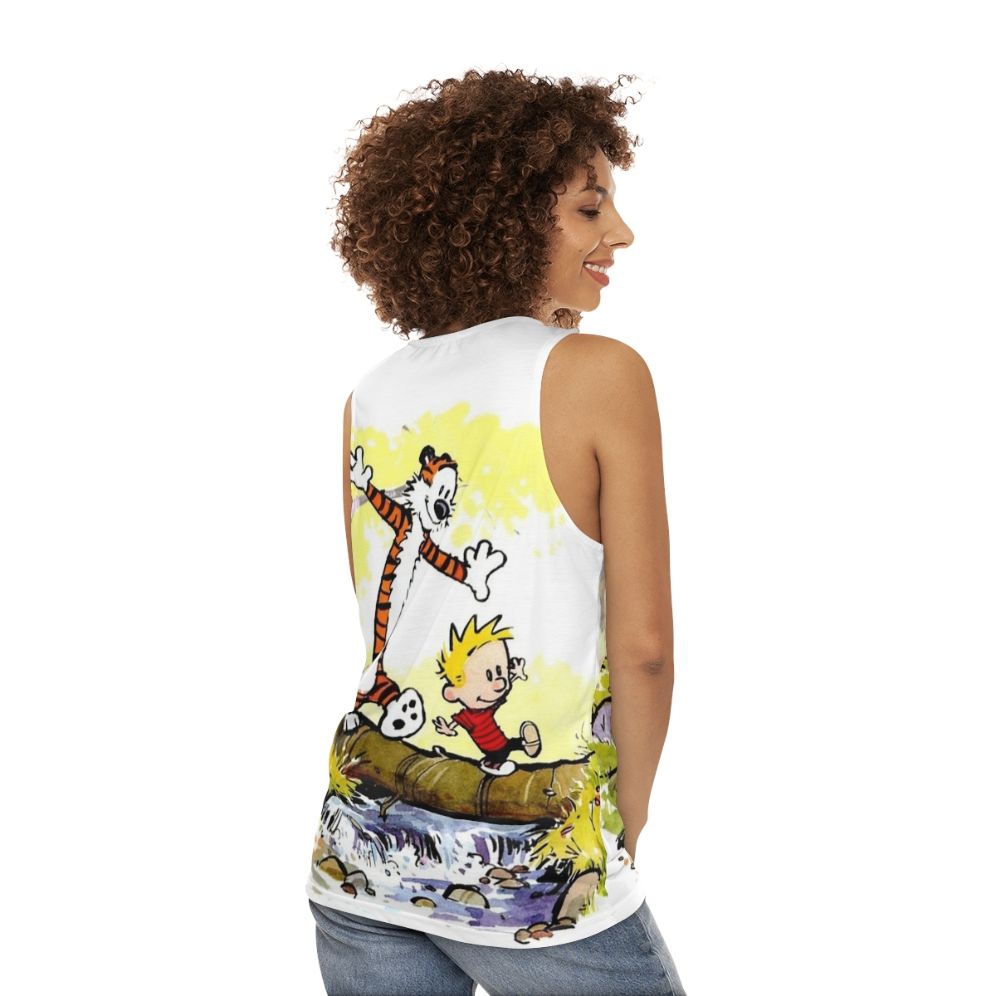 Calvin and Hobbes Unisex Tank Top - women back