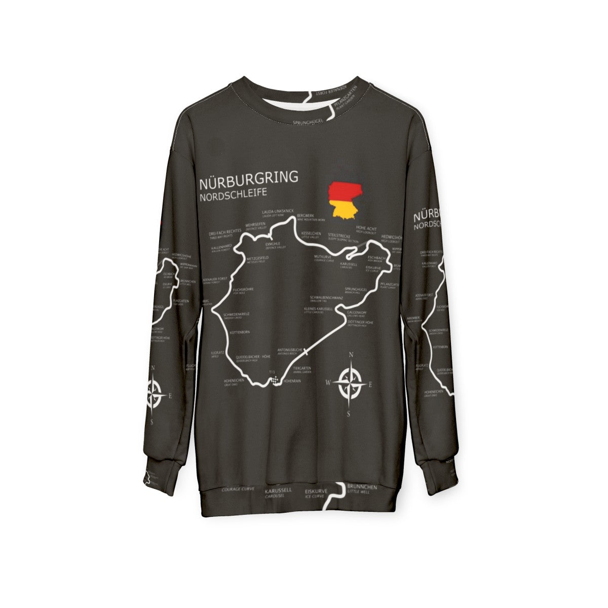 Nurburgring Nordschleife Formula 1 Motorsport Racing Sweatshirt - hanging