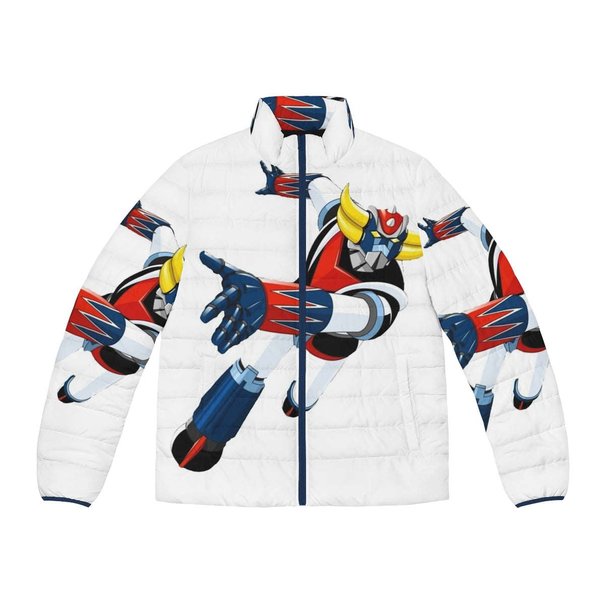 Grandizer Go Puffer Jacket with Iconic Japanese Robot Anime Design