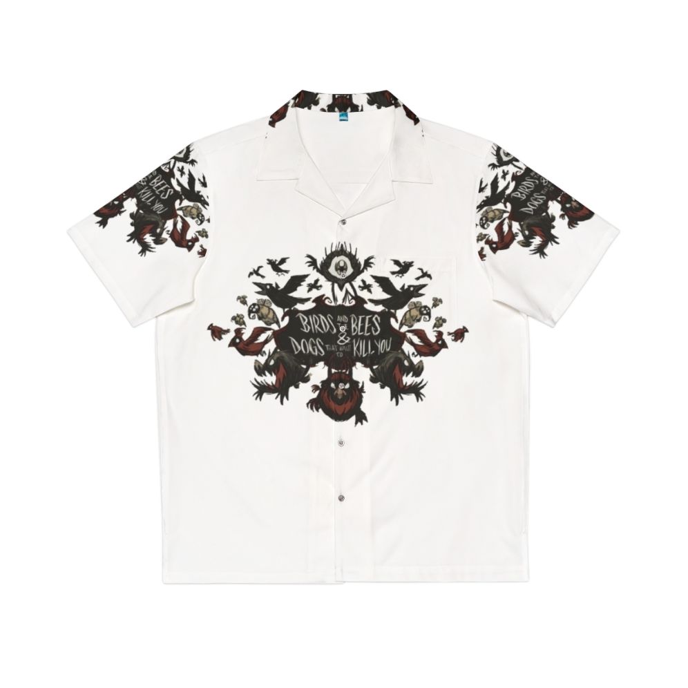 Don't Starve the Birds and the Bees Hawaiian Shirt featuring a spooky Wilson creature