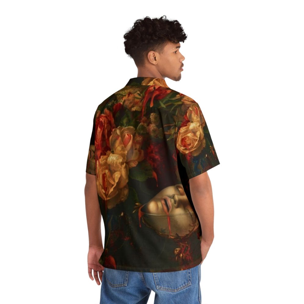 Dark and surreal Hawaiian shirt with gothic digital art design - People Back