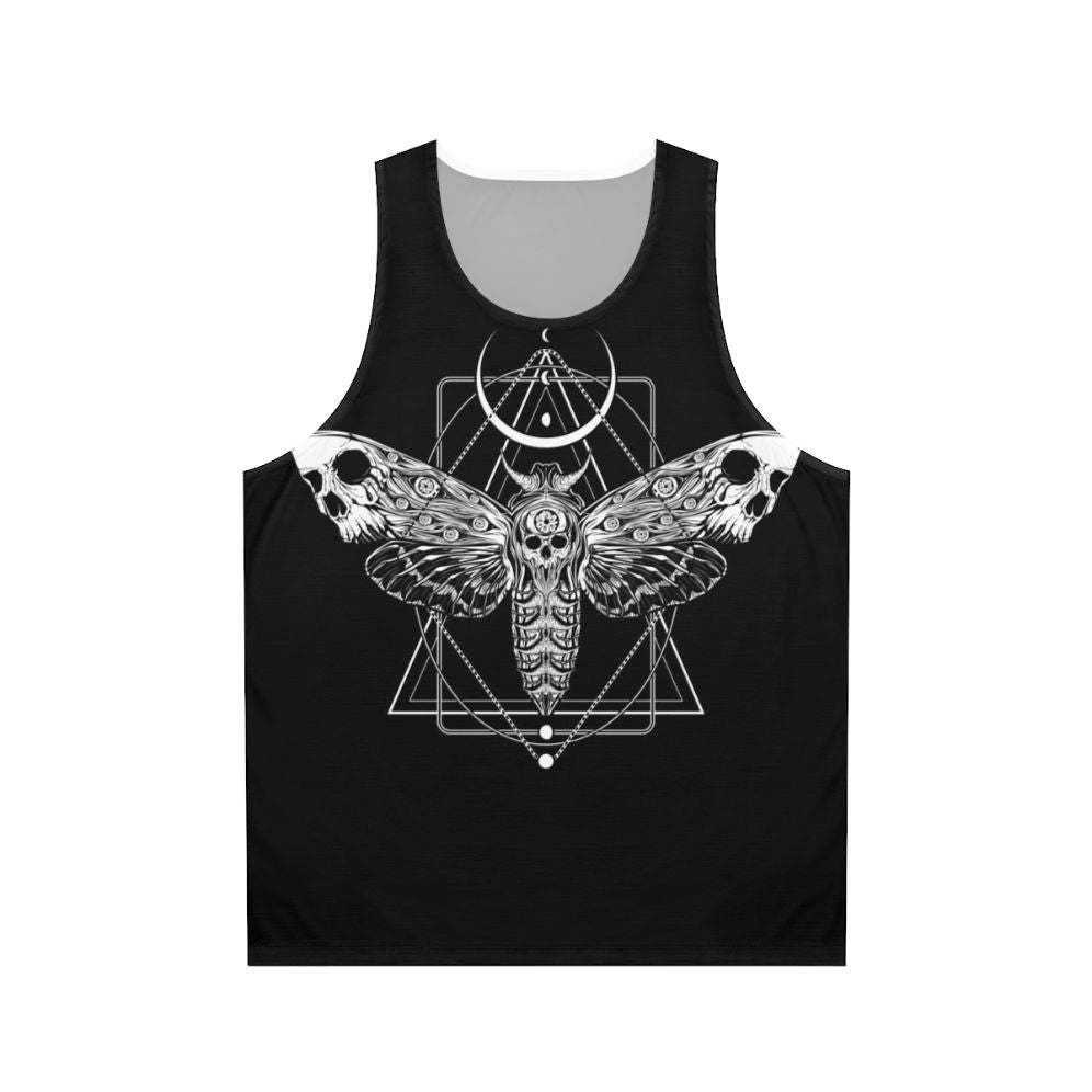 Surreal death moth unisex tank top