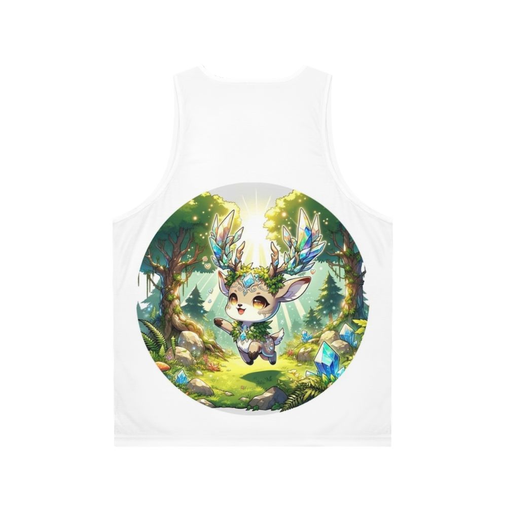 Legendary Crystal Forest Deer Unisex Tank Top - Back