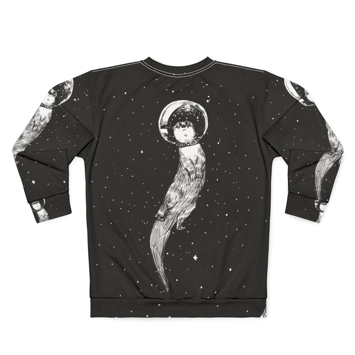 Drifting in Otter Space Cute Sweatshirt - Back