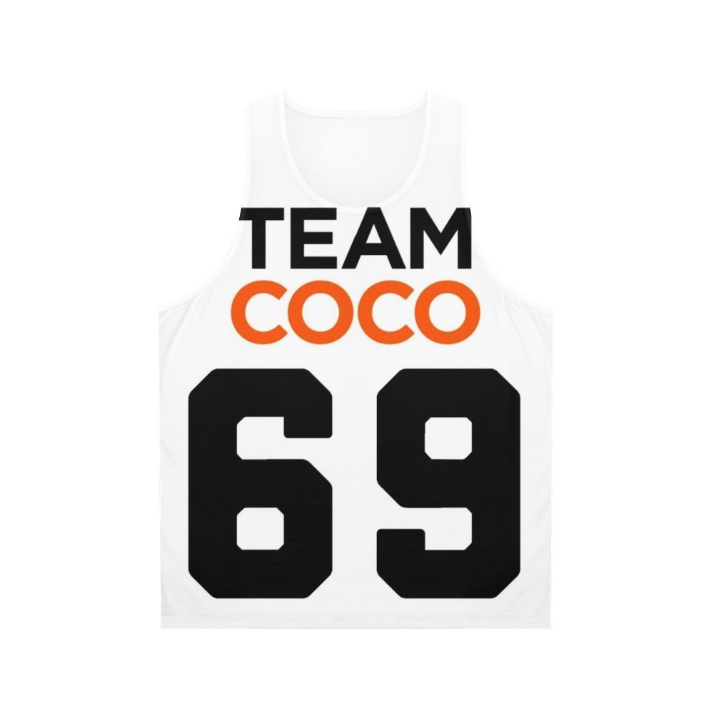 Team Coco unisex football jersey style tank top