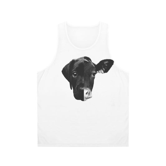 Unisex animal equality black and white tank top