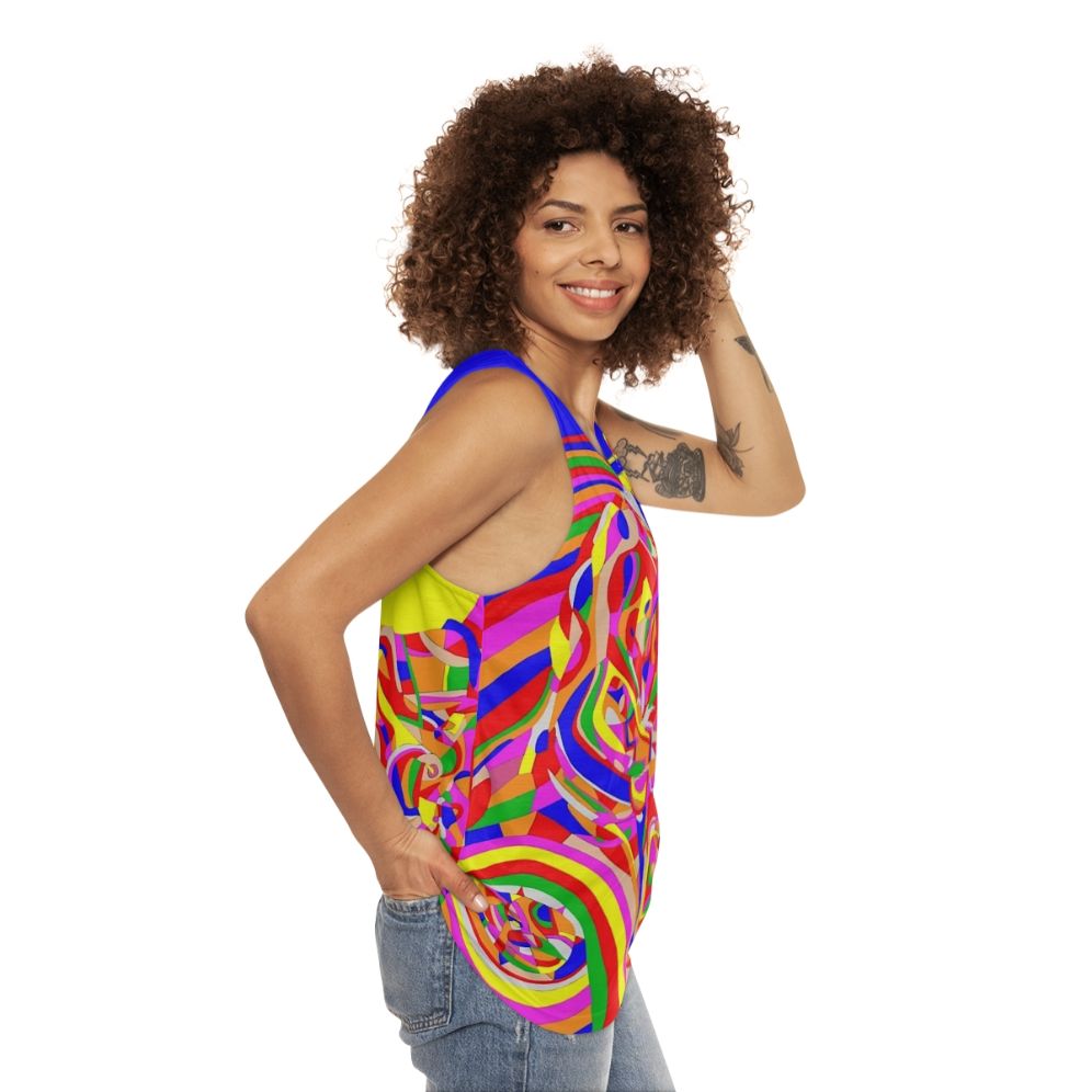 Time Machine Unisex Tank Top - women side