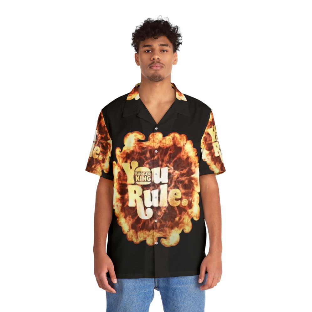 "You Rule" Hawaiian Shirt with Burger King Branding - People Front