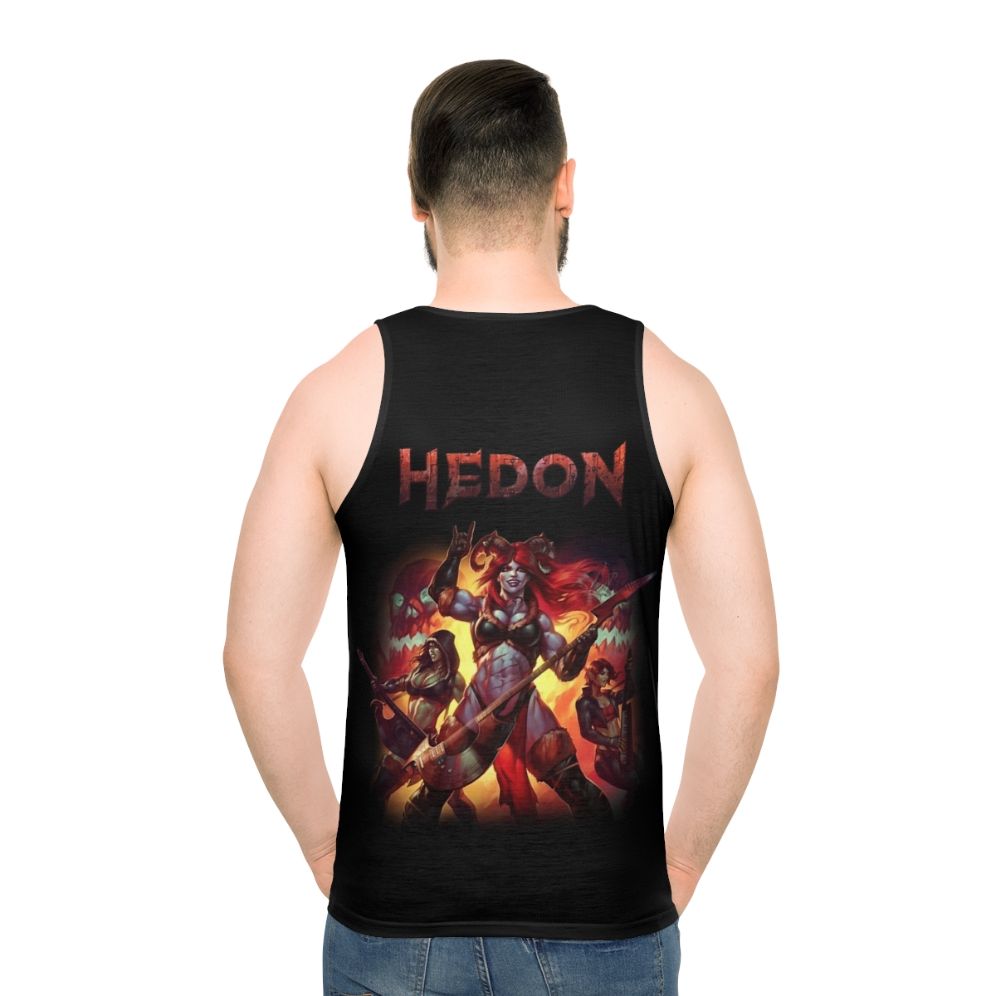 Hedon album cover art unisex tank top - men back