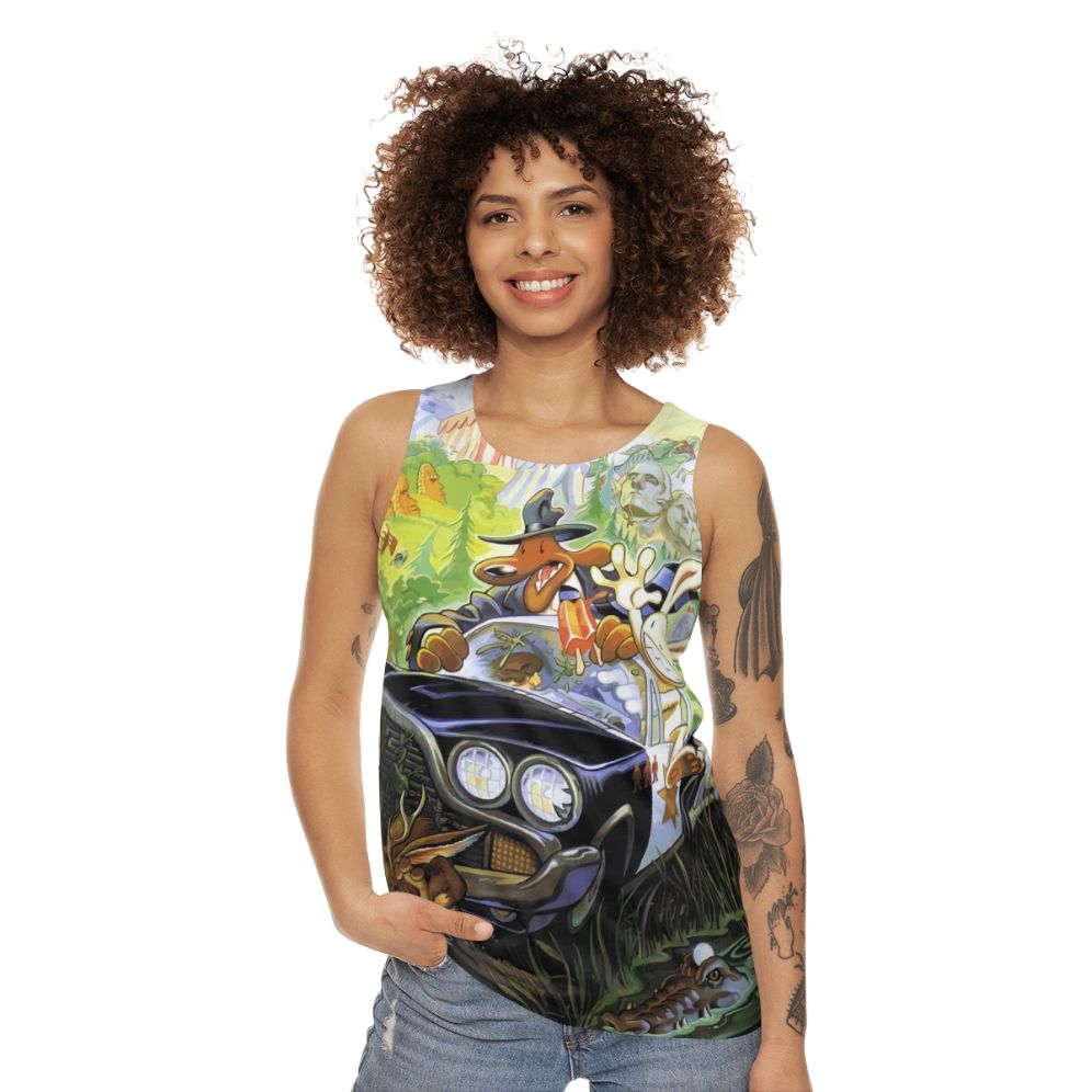 Retro gaming unisex hit the road tank top - women