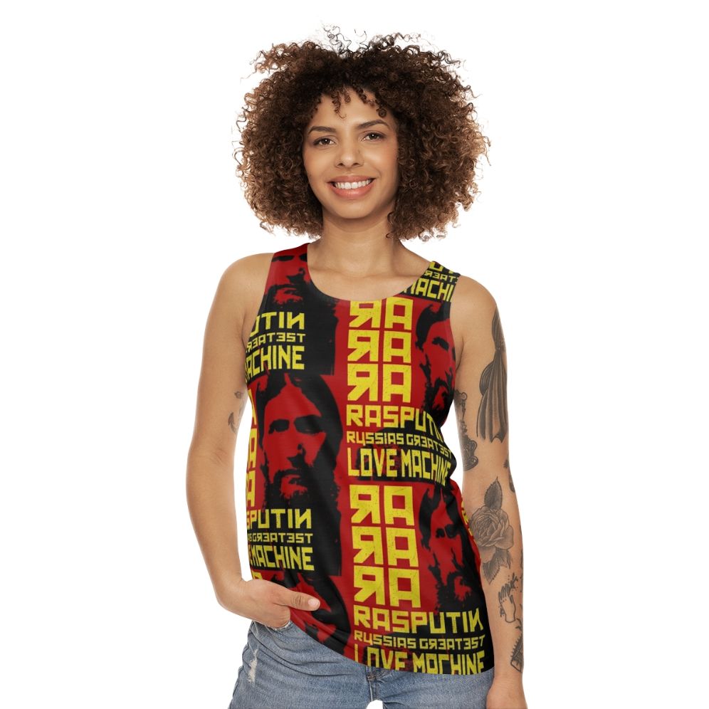 Rasputin's Russian Communist Propaganda Dance Unisex Tank Top - women