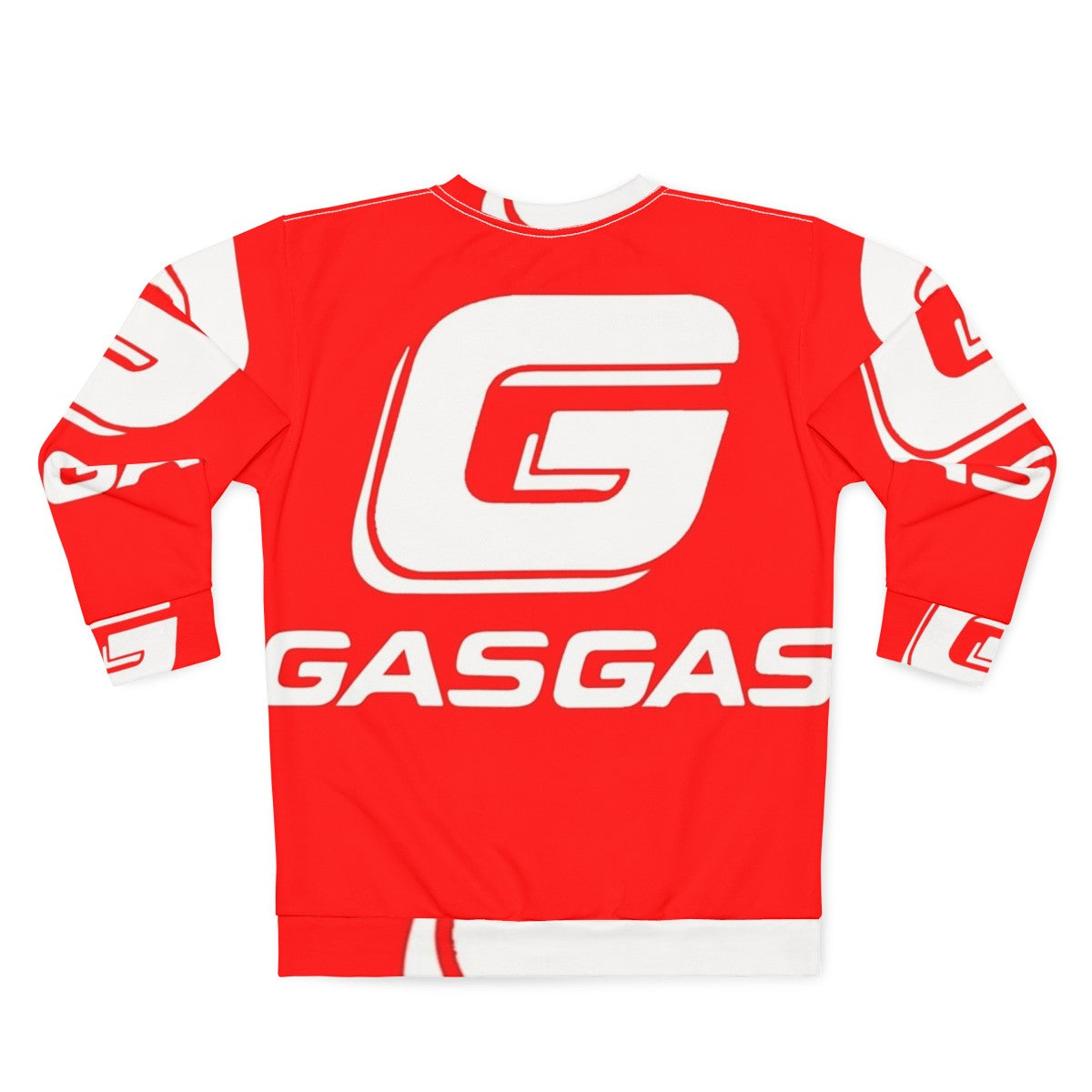 Gasgas Motorcycle Sweatshirt featuring the iconic Gasgas logo - Back