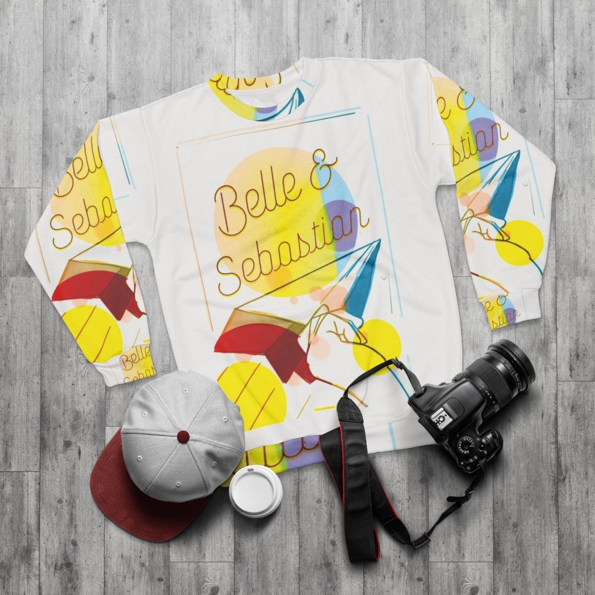 Belle and Sebastian indie pop band sweatshirt - flat lay