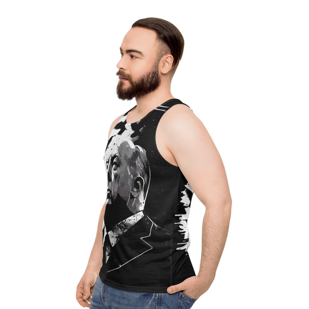 Classic Alfred Hitchcock Unisex Tank Top - men side