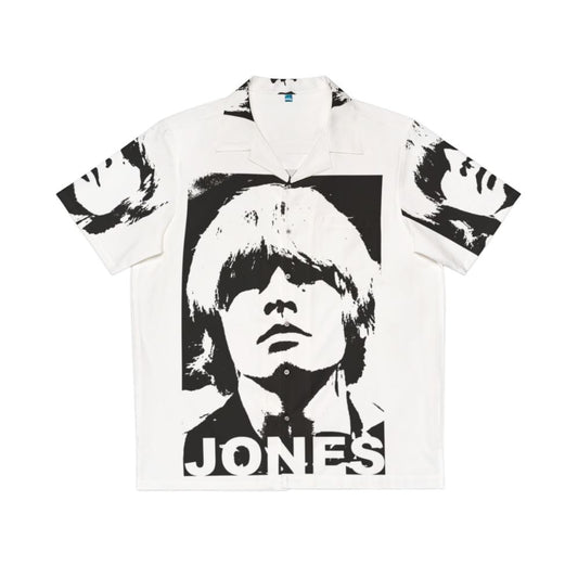 Vintage Brian Jones Hawaiian Shirt with psychedelic and rock and roll design