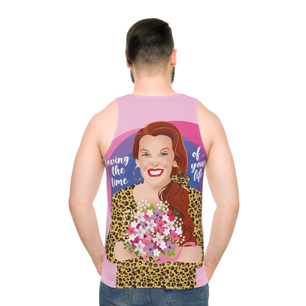 Unisex tank top with pop art design - men back