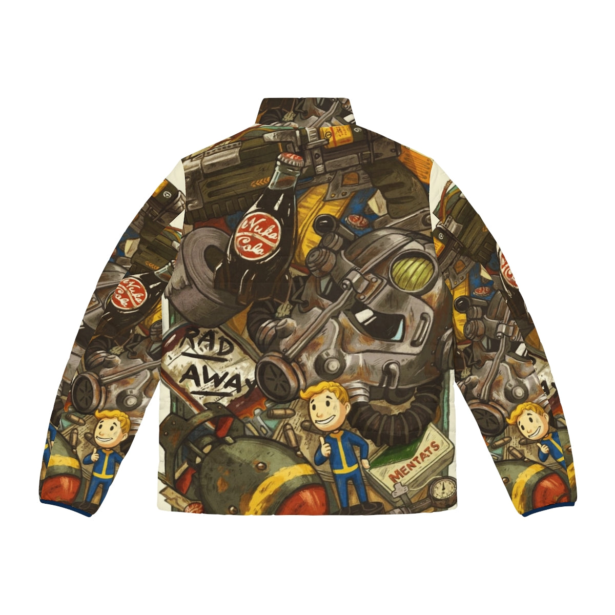 Wasteland Puffer Jacket with Fallout-inspired design - Back