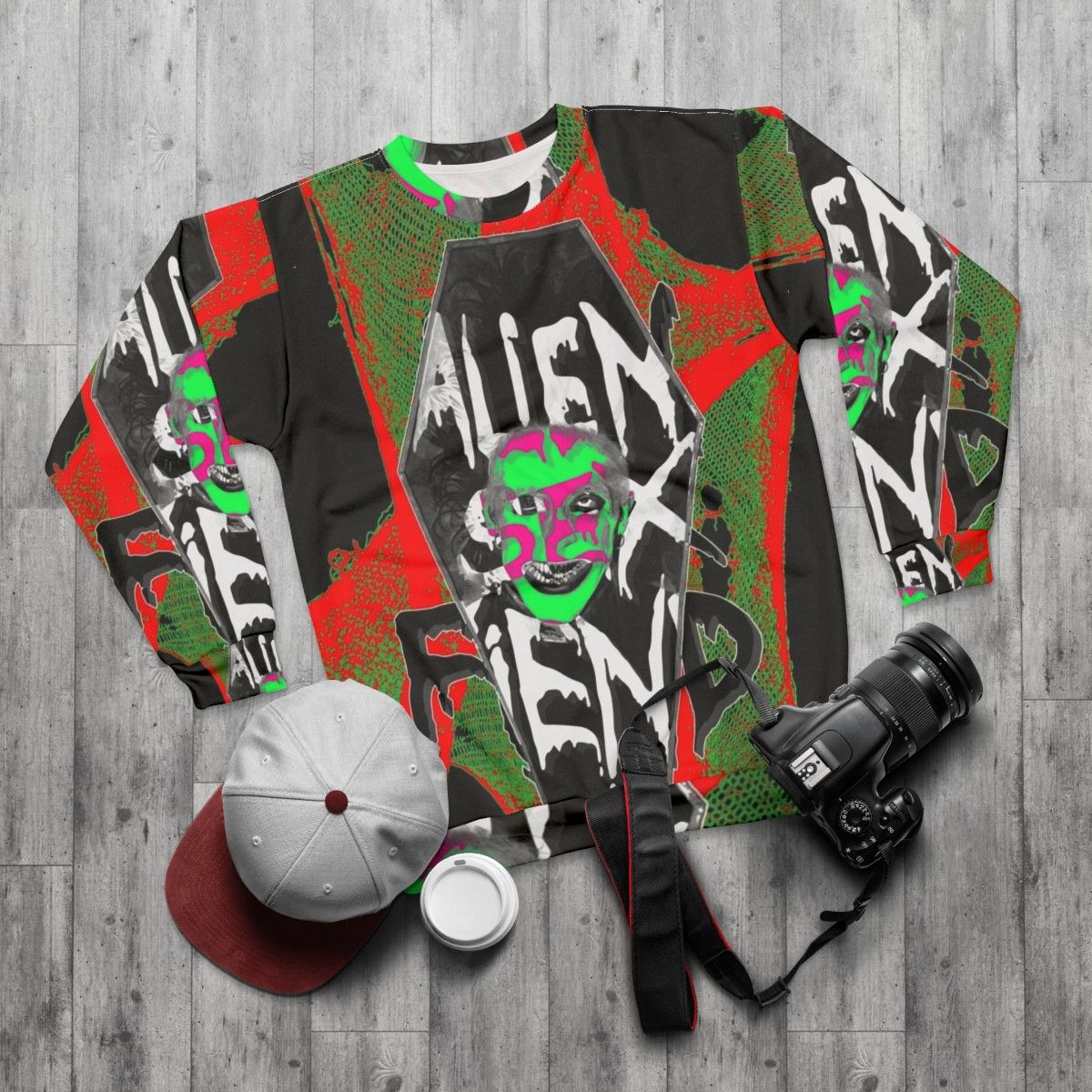 Alien Music Sweatshirt - flat lay