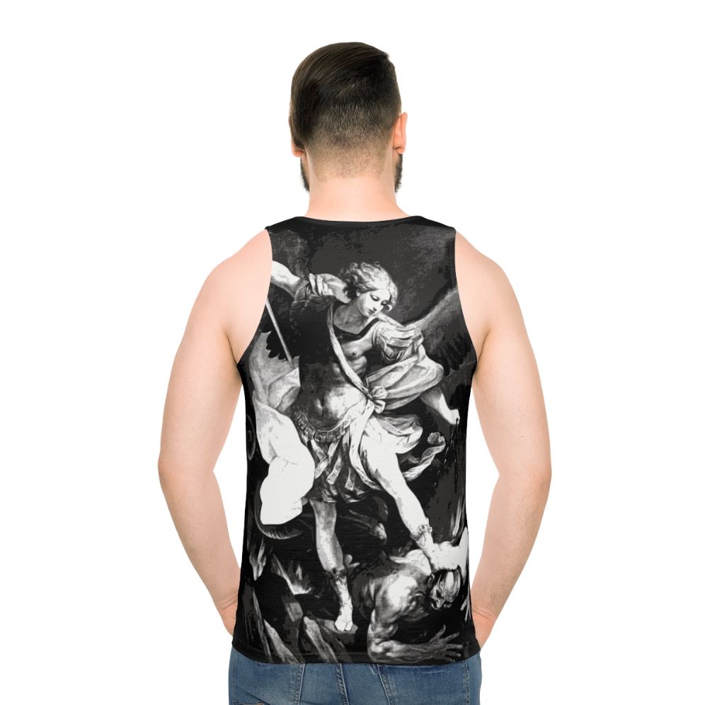 Saint Michael Archangel Unisex Tank Top - men back