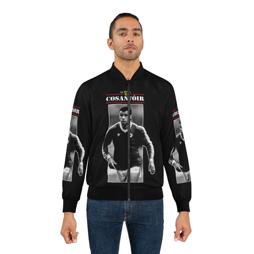 Irish Bomber Jacket featuring Paul McGrath, the Cosantóir (Defender) of Ireland - Lifestyle