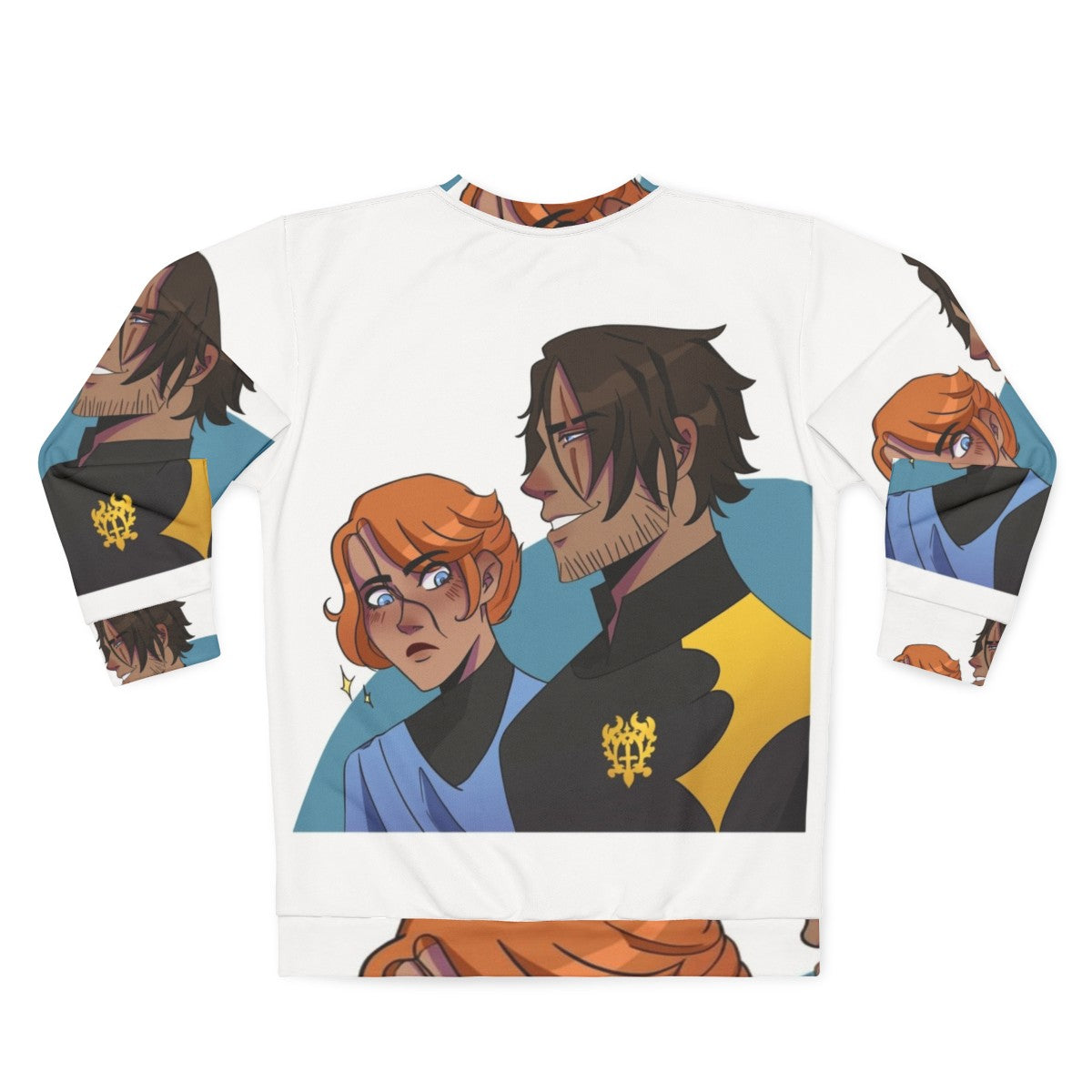 Castlevania inspired sweatshirt featuring the characters Sypha and Trevor Belmont - Back