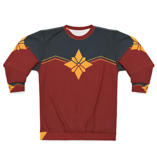 Pixel golden star pattern captain marvel sweatshirt