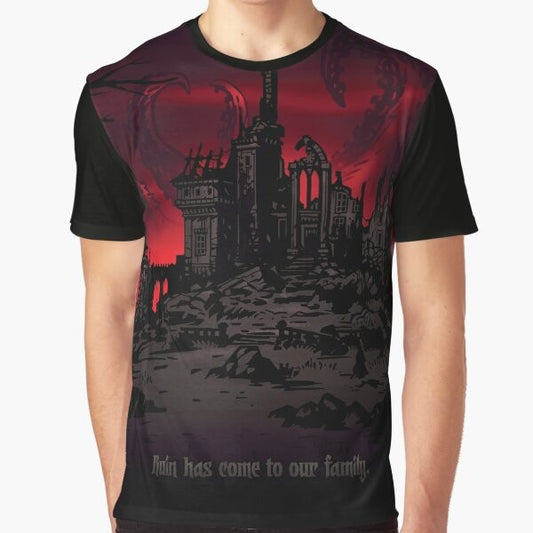 Darkest Dungeon inspired gothic and lovecraft graphic t-shirt