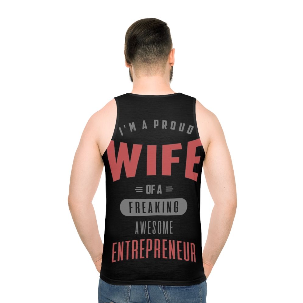 Entrepreneur Unisex Tank Top with Motivational and Inspirational Design - men back