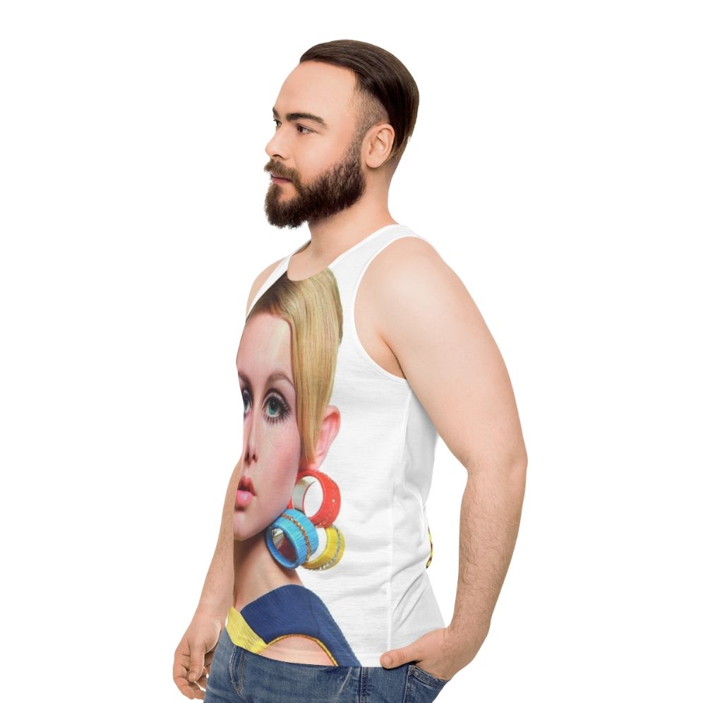 Twiggy Inspired Unisex Tank Top - men side