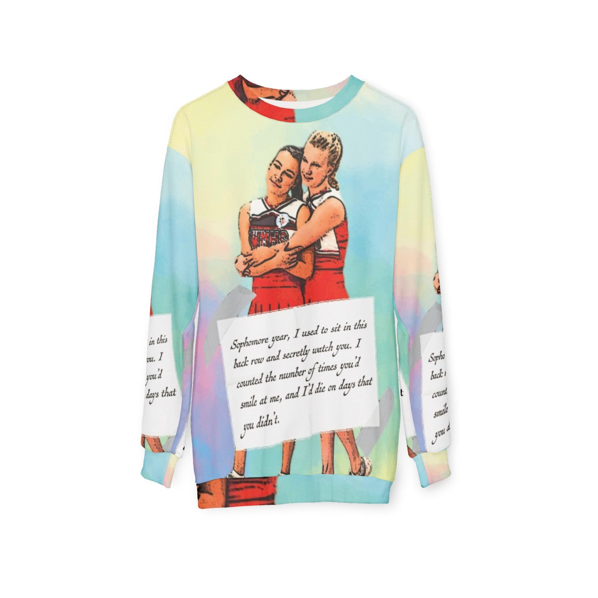 Glee Brittana Watercolor Sweatshirt - hanging