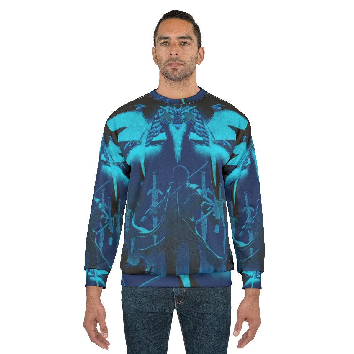 Blue King Devil May Cry Gaming Sweatshirt - men