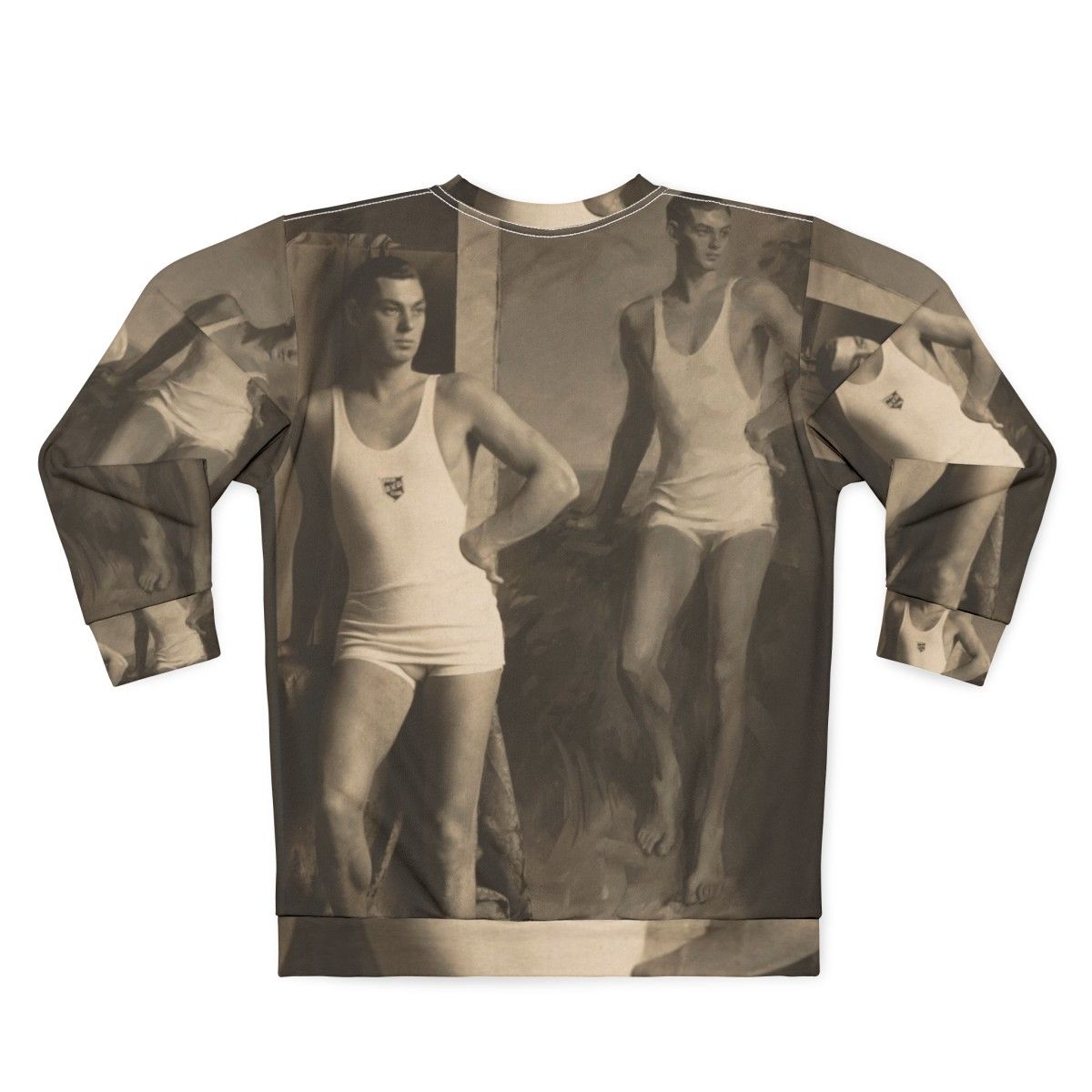 Johnny Weissmuller Olympian Swimmer Actor Jungle Jim Sports Sweatshirt - Back