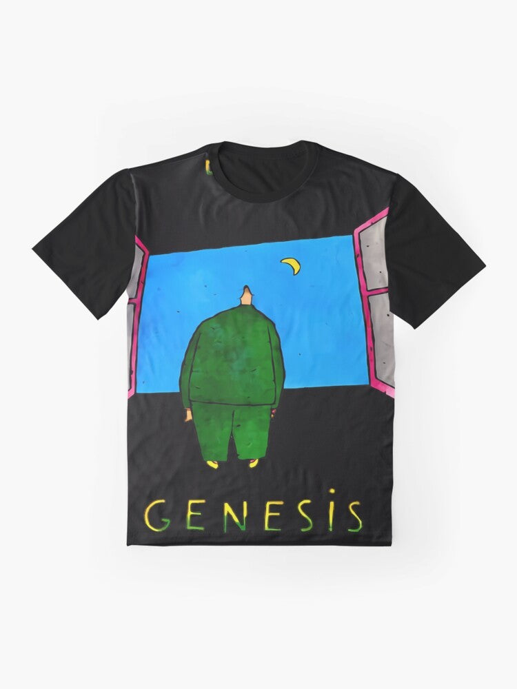 Genesis Band Graphic T-Shirt with Band Logo and Album Artwork - Flat lay